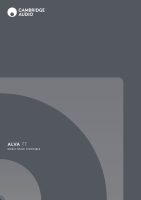 Cambridge Audio ALVA TT - Owners manual 